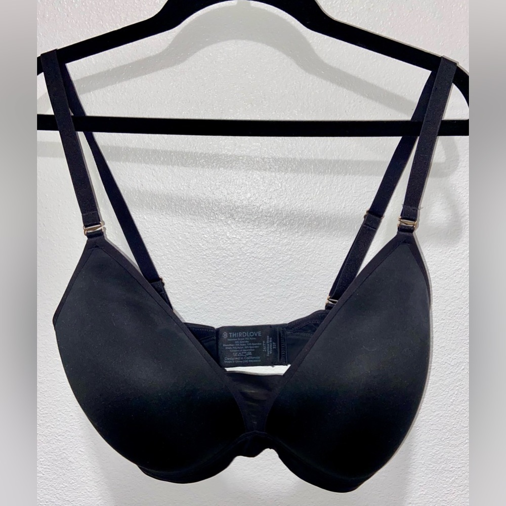 EUC Third Love 24/7 Seamless Stripe Wireless Bra 32F